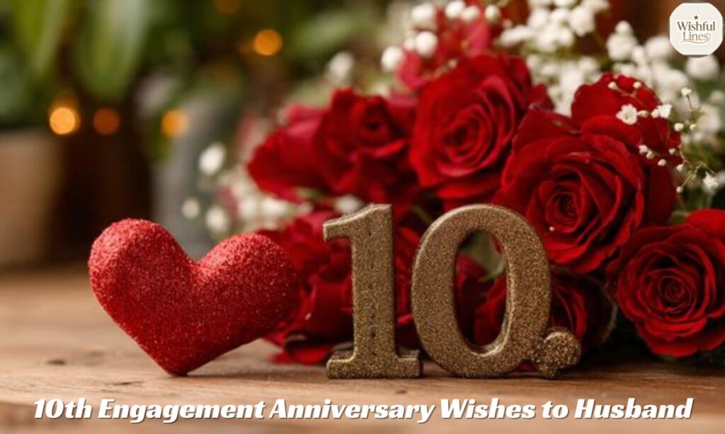 10th Engagement Anniversary Wishes to Husband