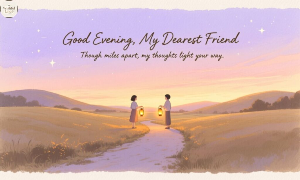 Good Evening Messages for a Long-Distance Friend