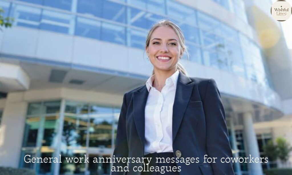 General work anniversary messages for coworkers and colleagues