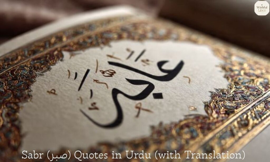 Sabr (صبر) Quotes in Urdu (with Translation)