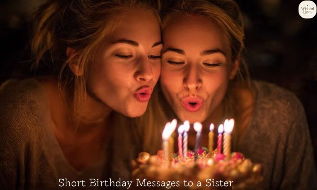 Short Birthday Messages to a Sister