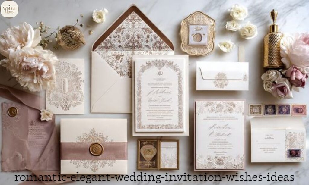 Romantic Elegant Wedding Invitation Wishes Ideas