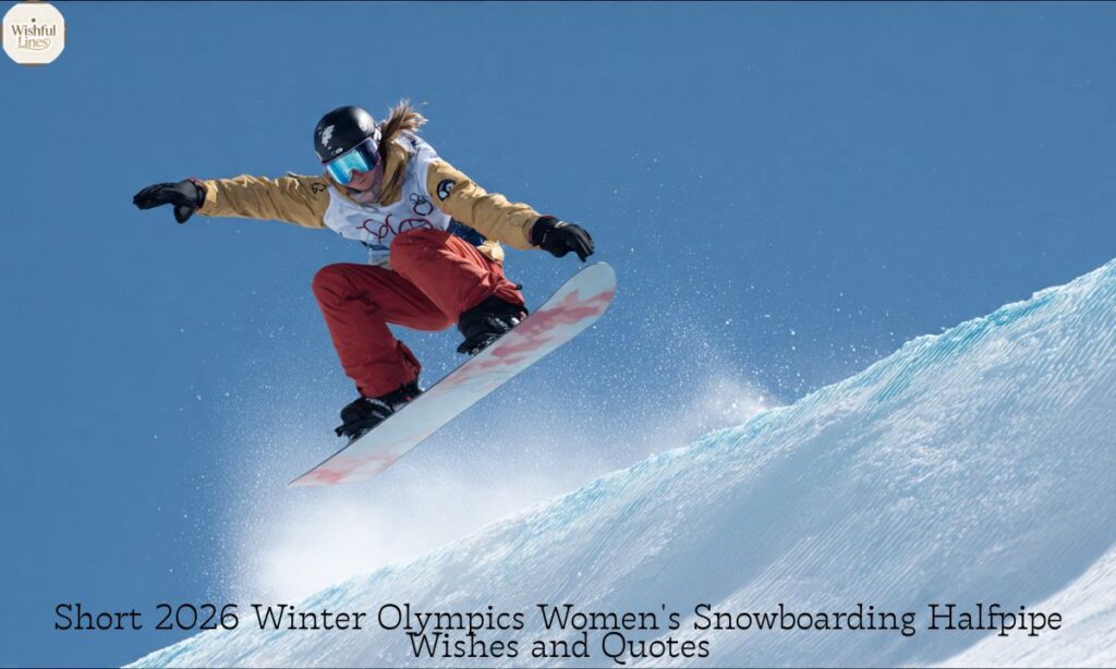 Short 2026 Winter Olympics Women's Snowboarding Halfpipe Wishes and Quotes