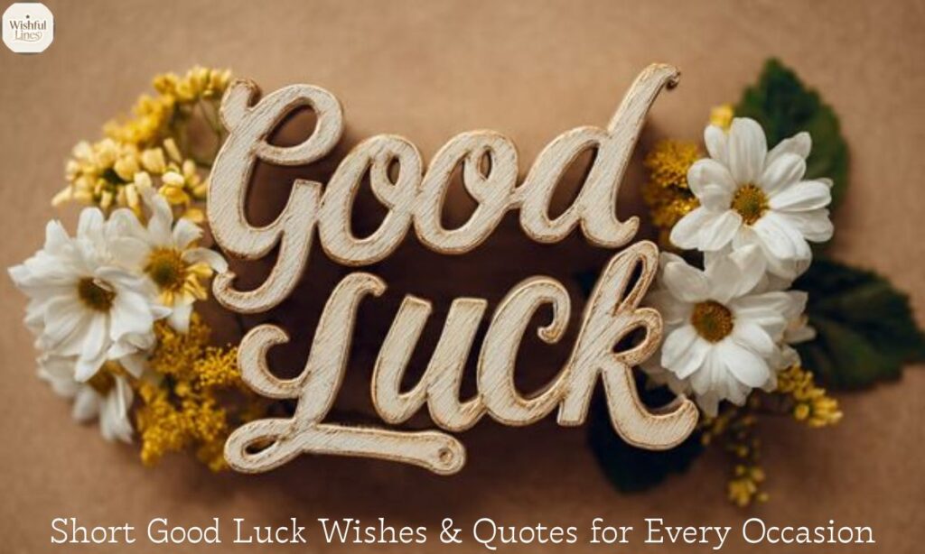 Short Good Luck Wishes & Quotes for Every Occasion