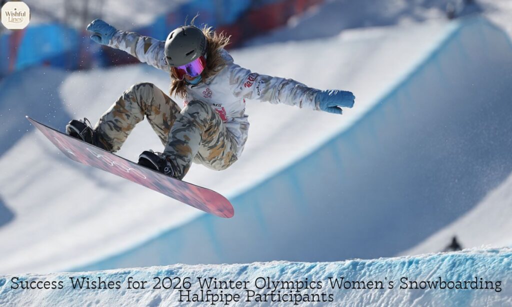 Success Wishes for 2026 Winter Olympics Women's Snowboarding Halfpipe Participants