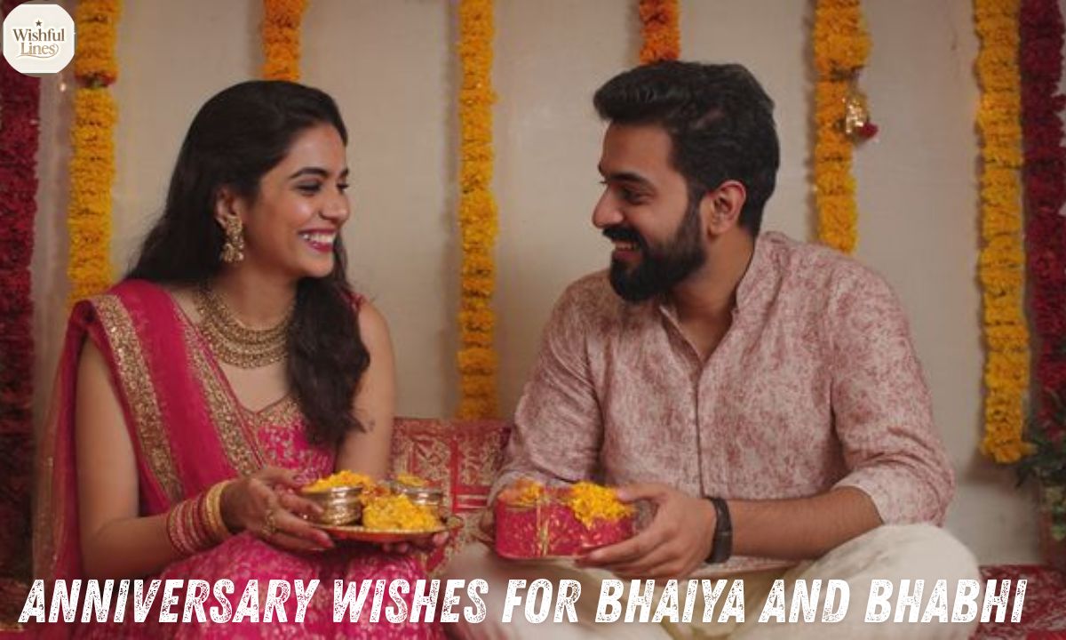 230+ Heartfelt Anniversary Wishes & Messages for Bhaiya Bhabhi