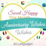 Sweet Happy One Month Anniversary Wishes – Personalized, 65 Languages